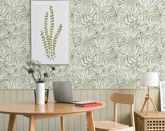 Delicate Greenery Leaf Wallpaper | Stylish Botanical Foliage Wall Mural