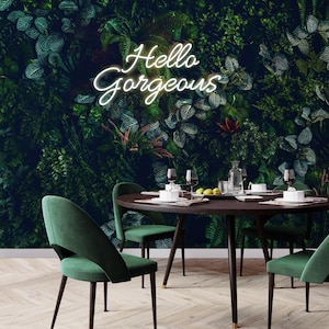 Dark Exotic Jungle Plants Wallpaper | Tropical Jungle Greenery Mural | Botanical Rainforest Foliage Wallpaper
