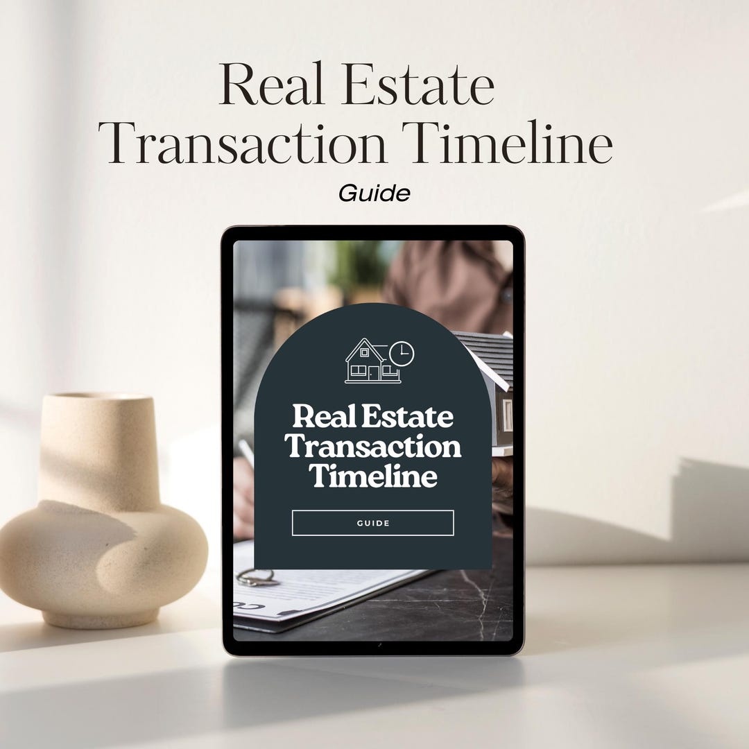 Customizable Real Estate Transaction Timeline Template Property Sale