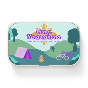 Lonchera Bento Camp Katawanana: un recipiente divertido y divertido para niños, ideal para picnics, regreso a clases y preparación de comidas para niños.