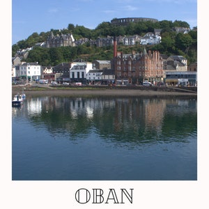 Printable Travel Poster | Vintage Style Destination Art | Instant Download Wall Decor | Oban Scotland UK