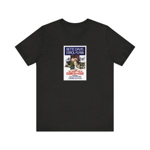 Bette Davis Errol Flynn Vintage Movie Poster T-Shirt Classic Historical Romance Film 1930s 1940s Film Design Hollywood Golden Age Shirt