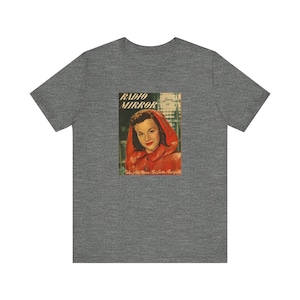 Anita Gordon Radio Mirror Cover T-Shirt Vintage 1940s Radio Star Tribute OTR Old Time Radio