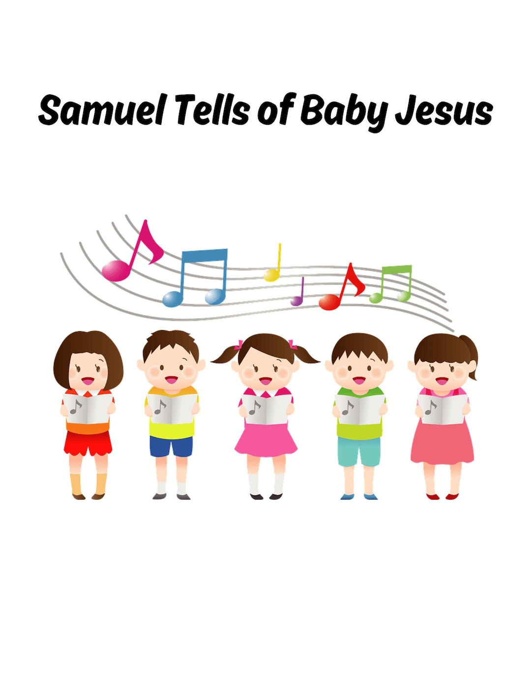 Primary Singing Time Flipbook "samuel Tells of the Baby Jesus ...