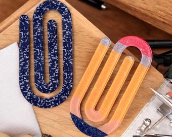 Teacher Jumbo Paper clip Gift Pencil Notebook Office for Planner accessories Acrylic Bookmark Accessories Bookworm Teacher Appreciation