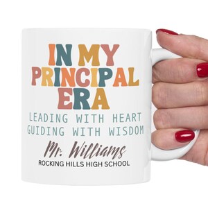 Personalized Principal Gift Mug, Principal Appreciation Gift, School Principal Gift, Teachers Appreciation Gifts, Principal Retirement Gift