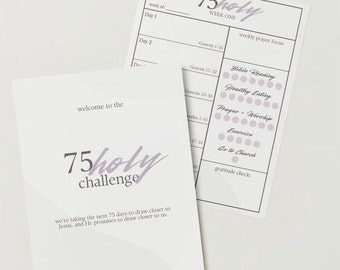 75 Holy Challenge Tracker: Lectura de la Biblia y desarrollo de hábitos (PDF)