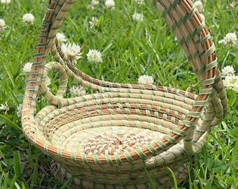 Charleston Gullah Sweetgrass Basket ( Flower Basket)
