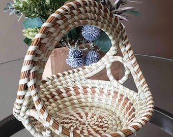 Charleston Gullah Sweetgrass Basket ( Flower Basket)
