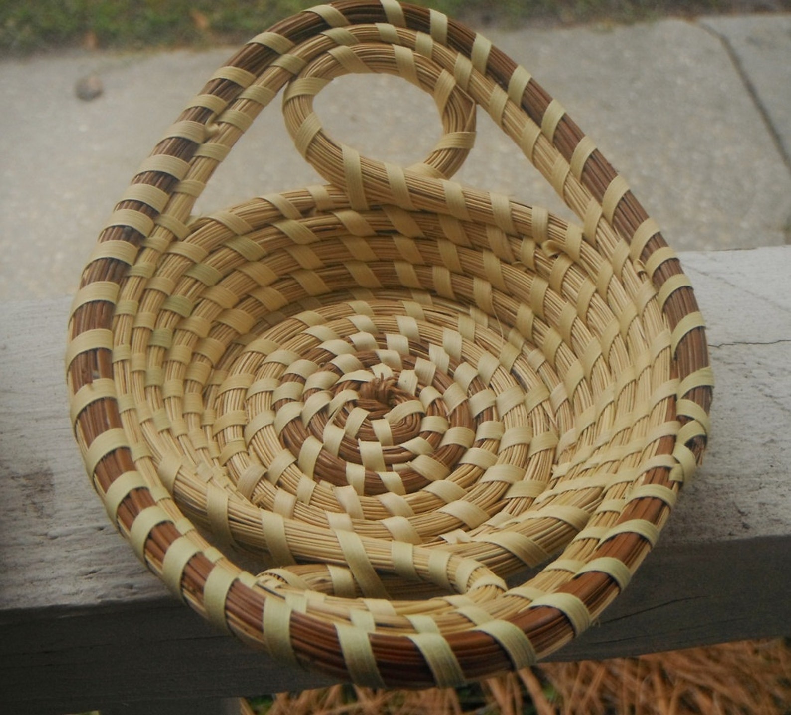 Gullah Sweetgrass Basket Small Tray Etsy