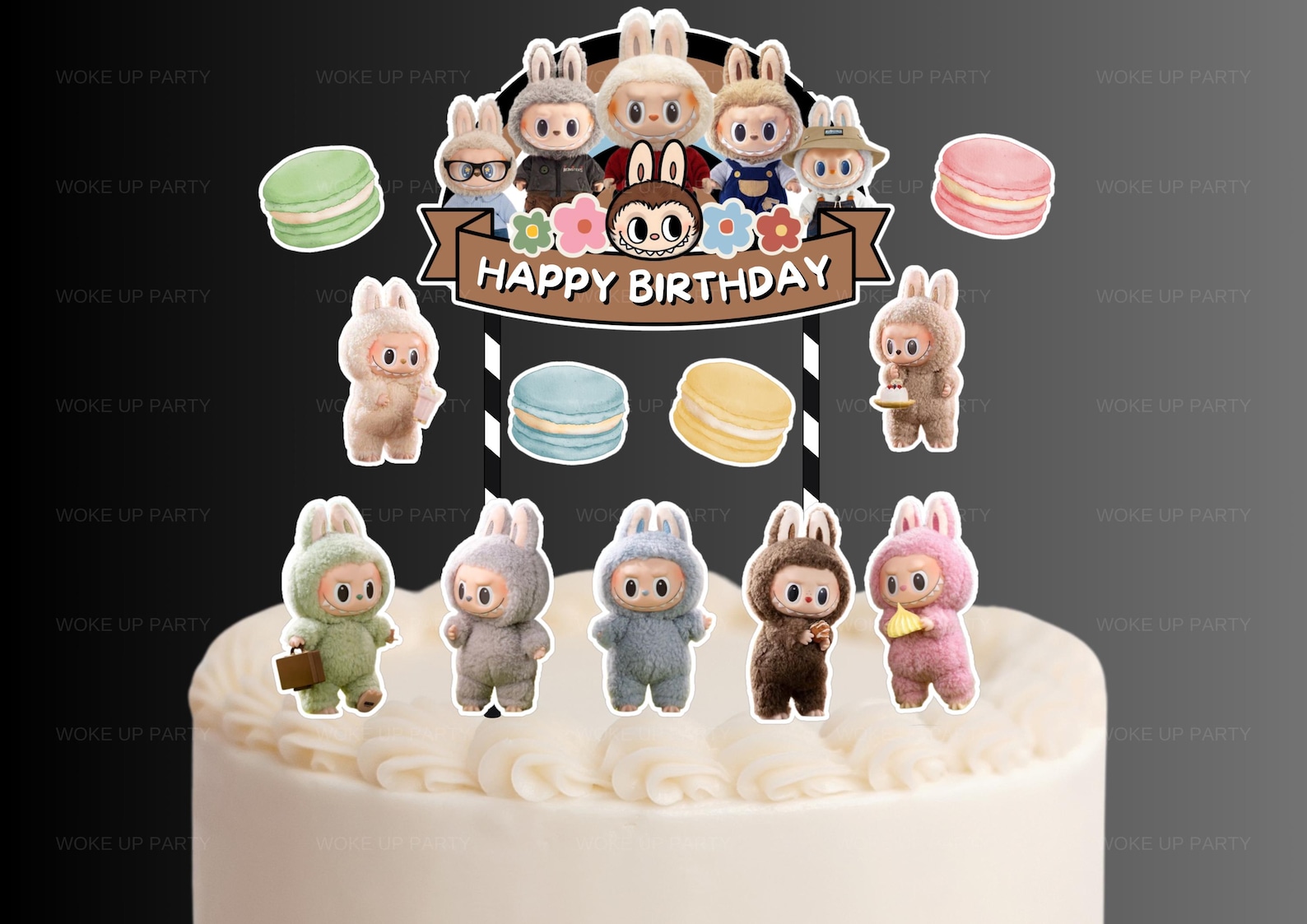 Printable Labubu Monsters Cake Topper, Labubu Monsters Centerpiece ...