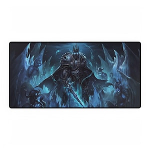 Gaming Desk Mats, World of Warcraft The Lich King, Gamer Gift, Computer Accessories, Office Desk Mat, Gaming Decor