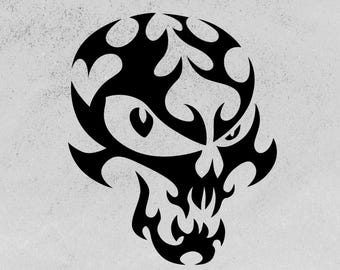 Skull Tattoo Vinyl Decal