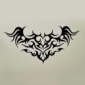 Winged Heart Tramp Stamp Vinyl Decal