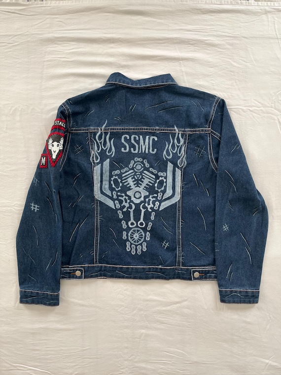 KILL CITY スタッズ デニムベスト バック刺繍 狼 JULIAN MC Clementines Jacket- (MENS SIZING) - Telltales the Walking Dead