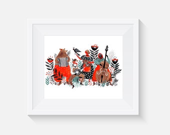 Giclee Print, Bizarre Quartette Art Print