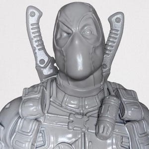 Deadpool bust 3d print digital file, superhero, 3d printing, 3d model, home decor, gifts, movie memorabilia, fan art, office decor, funny.