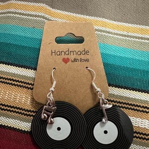 Vinyl record earring