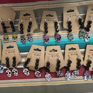Sugar Skull beaded earrings