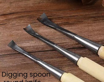 Hand Carving Tools: Curved Chisels for Root & Tea Tray