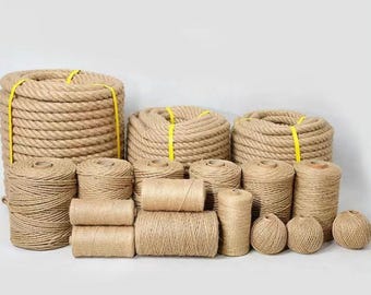 Natural Jute Rope: Thick Twisted Weaving Cord, DIY Cat Scratch Post