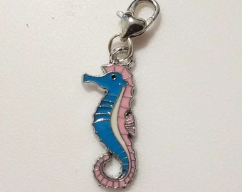 Seahorse Sea Horse Fish Zipper Pull Key Chain Charm Made in the USA 