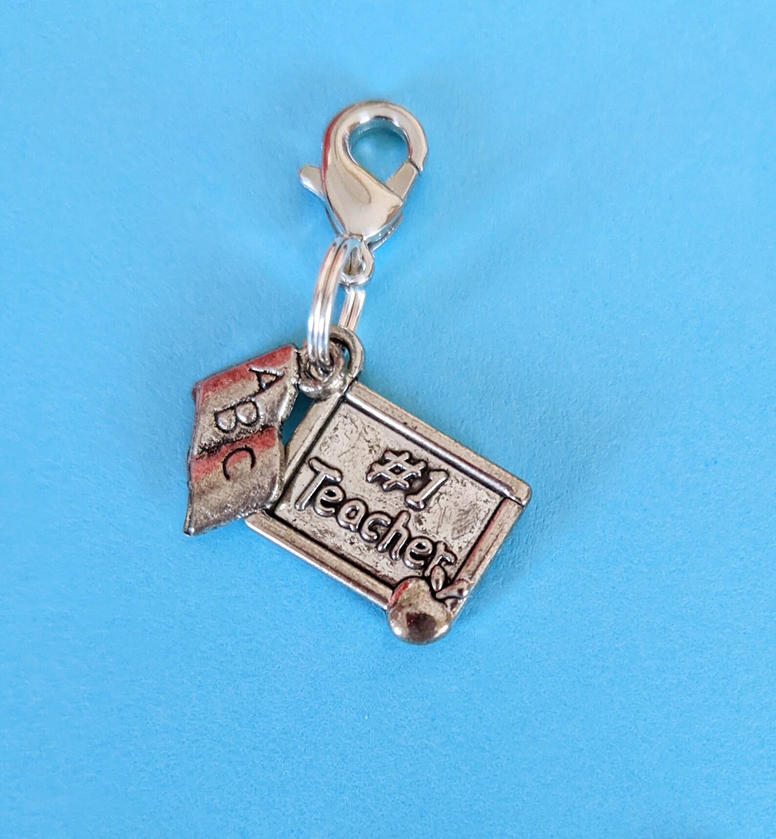 Clip on Charm, Teacher Gift, Planner Charm, Zipper Pull, Key Chain