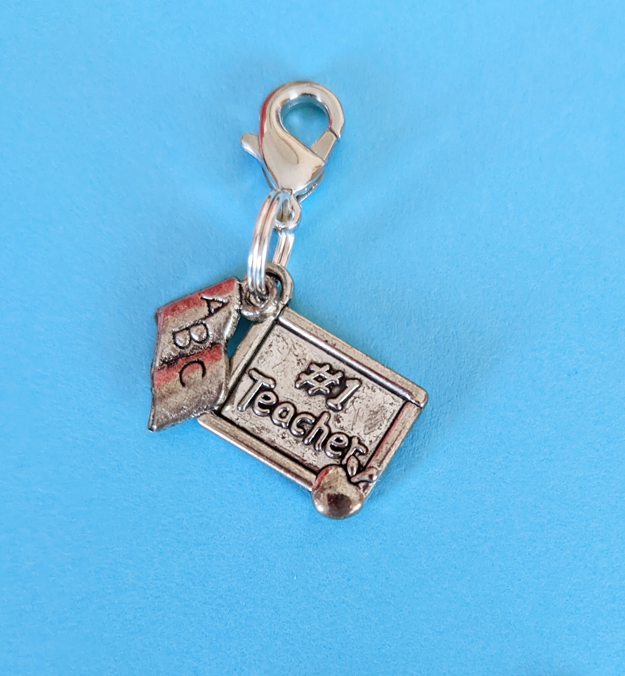 Clip on Charm, Teacher Gift, Planner Charm, Zipper Pull, Key Chain