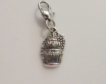 Wine Barrel Keyring Bag Charm Purse Charm with optional tassel Wine Barrel Keyring Bag Charm Purse Charm with optional tassel