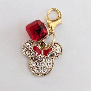 🧸 100PCS Cartoon Minnie Enamel Charms – Metal Pendants – Acrylic & Alloy – DIY Jewelry Making – 90s Style