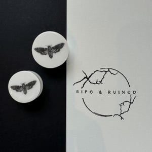 Porcelain Moth Plugs, Double Flared Gauges