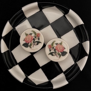 Plugues de porcelana rosa japonesa, dupla flange.