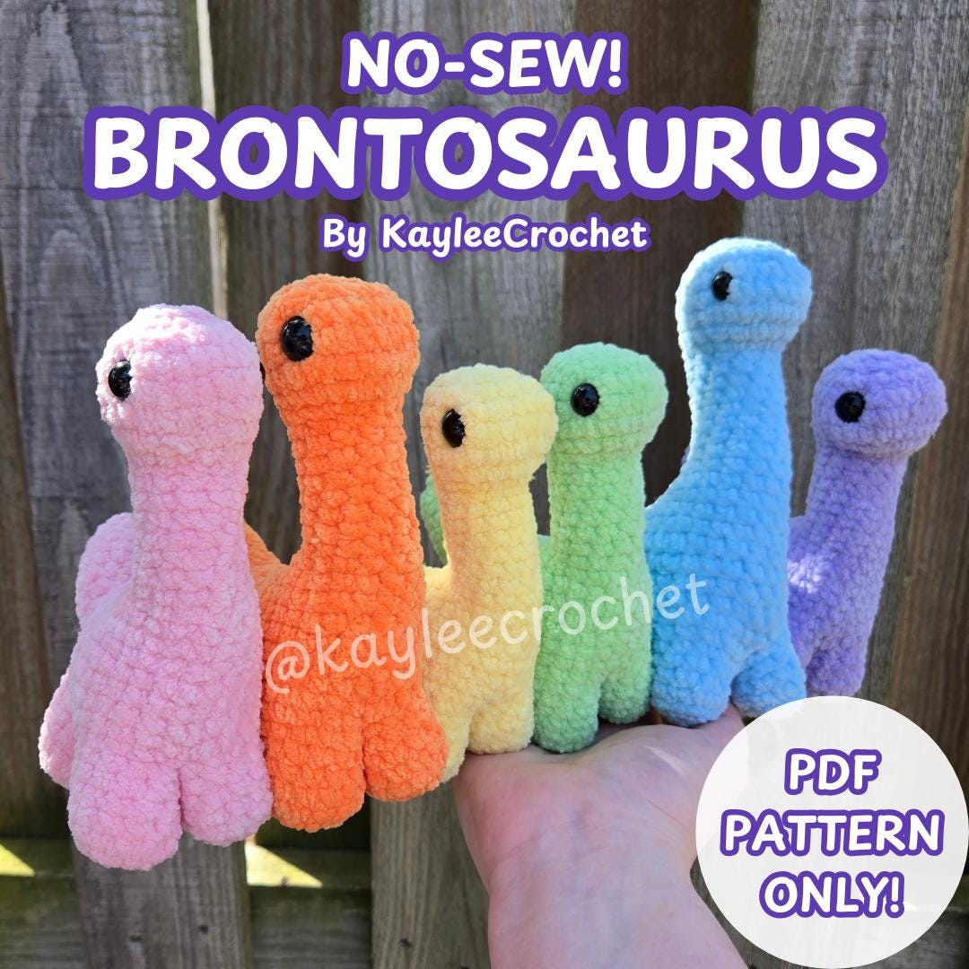 No-sew Crochet Pattern: Brontosaurus
