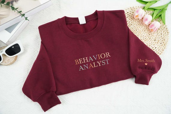 Embroidered Personalized Behavior Analyst Sweatsh… - image 4