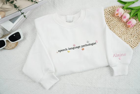 Embroidered Custom Speech Language Pathologist Sw… - image 4