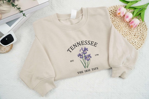 Embroidered Tennessee Sweatshirt, The Irsi State Shirt, Tennessee Destination Shirt, State Shirt, US State Gift