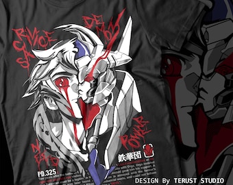 Gundam Barbatos lupus Anime T-Shirt iron blood orphans