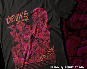 Devil Gundam Tshirt Anime Mecha Streetwear unisex Tee