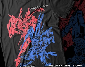 Freedom Justice Gundam Seed Anime Streetwear T-Shirt – Heavy Cotton Tee