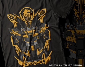 Gundam Banshee T-Shirt  Mobile suit gundam Unicorn Tee