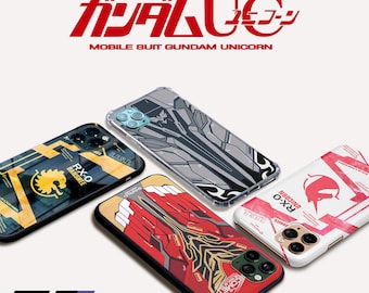 mobile suit gundam unicorn phone case custom case mecha anime dual layer protection