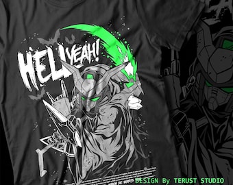 Gundam Deathscythe Hell Anime T-Shirt, Unisex Heavy Cotton Streetwear Tee