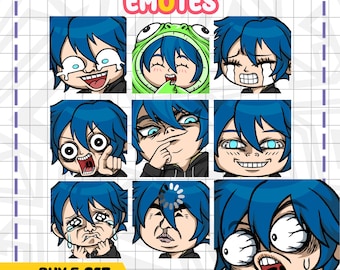 Custom Emotes twitch, Personalized Character PNG Design for streamer, Discord emotes , YCH, Emote commission