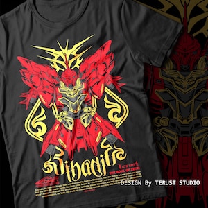 Anime gundam Sinanju T-Shirt Char Aznable Red Comet Tee