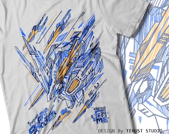 astray blue frame tshirt mobile suit gundam unisex tee