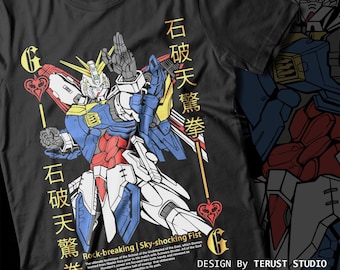 Anime Gott Gundam T-Shirt, Streetwear Mecha Tee