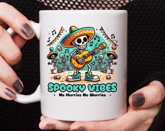 Spooky Vibes Halloween Mug, Cute Halloween Mug, Housewarming Gift, Spooky Vibes Coffee Mug, Halloween Gift