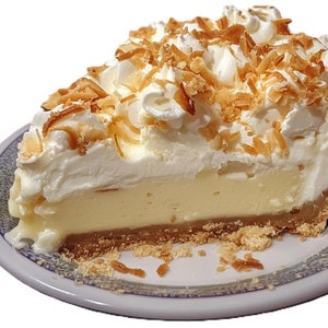 Coconut Cream Pie Recipe: Printable Dessert (Digital Download)