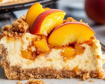 My Favorite Peach Crumb Cheesecake Recipe - Digital Download | Printable Baking Recipe