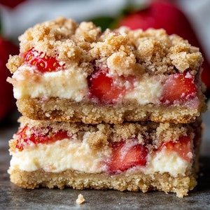 BEST RECIPE for Strawberry Cheesecake Bars Printable PDF Download